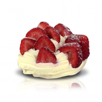 Beza z mascarpone i truskawkami